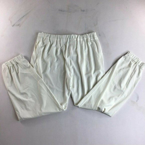 Pianura Studio Women's White Straight Leg Slash Pocket Jogger Pants Size 42 - Picture 3 of 12